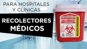 contendor recolector punzocortantes médico médica